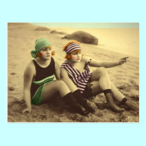 Flapper Bathing Beauties Postcard postcards
