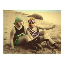 Flapper Bathing Beauties Postcard