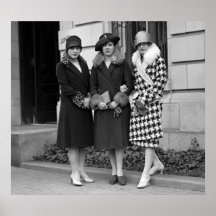 Flapper Girls, Cloche Hats 1920s Posters