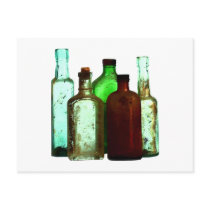 Flaschen bottles postkarte