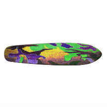 FLASH BACK NEON CAMOUFLAGE  PLASTIC SKATEBOARD