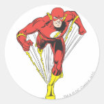 Flash Runs Forward Round Sticker