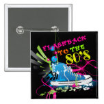 Flashback To The 80's Neon Sneaker Button
