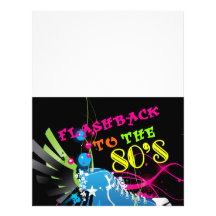 Flashback To The 80's Neon Sneaker Letterhead Design