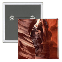 Flashflood-eroded sandstone formations of pins