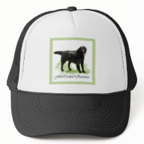 Flat-Coated Retriever Art Print Trucker Hats