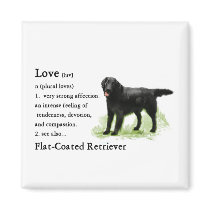 Flat-Coated Retriever Art Print Fridge Magnets