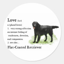 Flat-Coated Retriever Art Print Stickers