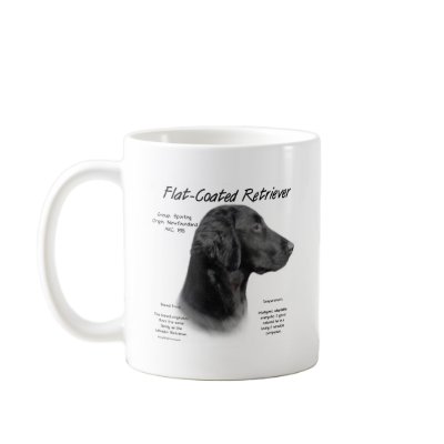 Flat-Coated Retriever History Design Mugs by GreyWolfCreation