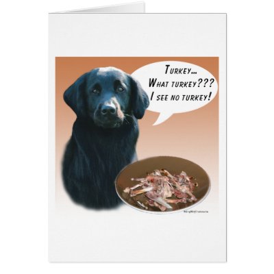 Flat-Coated Retriever Turkey Card by GreyWolfCreation