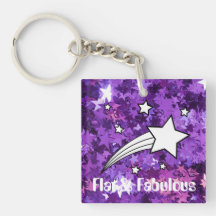 Flat & Fabulous acrylic keychain