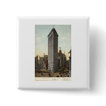 Flat Iron Building, New York City 1918 Vintage Pinback Button