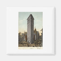 Flat Iron Building, New York City 1918 Vintage Refrigerator Magnet