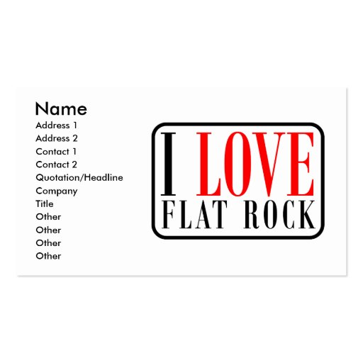 Flat Rock Alabama Business Cards
