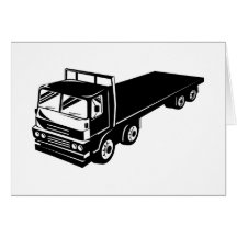 flatbed truck lorry greeting cards