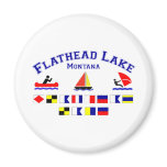 Flathead Lake MT Signal Flags Fridge Magnet