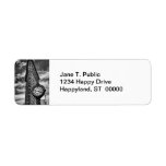 Flatiron Building and Clock in Black and White Return Address Label