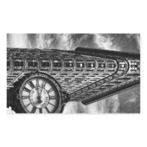 Flatiron Building and Clock in Black and White Rectangular Sticker