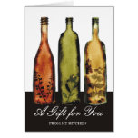 flavoued vinegars bottles note card gift card, ... cards