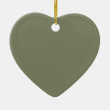 Flax Smoke Save the Date Heart Ornament