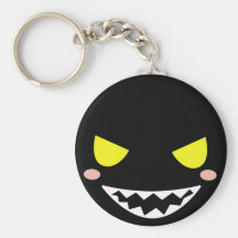 Fleck the Black Ghost Head Keychain