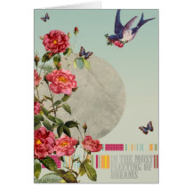'Fleeting Dreams' vintage inspired greetings card