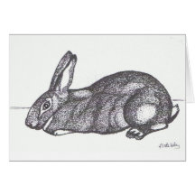 Flemish Giant Rabbit Notecard Blank Inside
