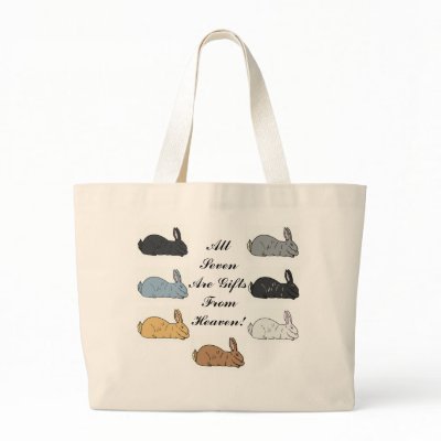 Flemish Giant Rabbit Tote Bag by HaleysRabbitFarm