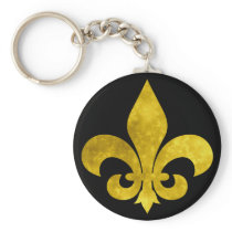 Fleur De Art Gold Rust Key Chain