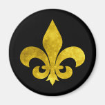 Fleur De Art Gold Rust Refrigerator Magnet