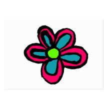 Fleur de bande dessinée modèles de cartes de visite