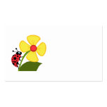 Fleur de coccinelle modèles de cartes de visite