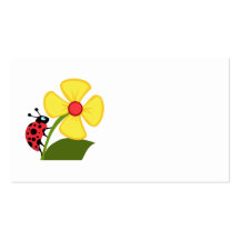 Fleur de coccinelle modèles de cartes de visite