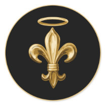 Fleur de Halo Round Stickers