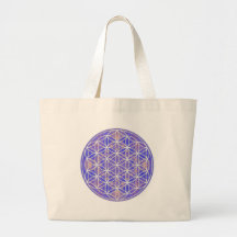 Fleur de la vie (couleur 3) sac en toile