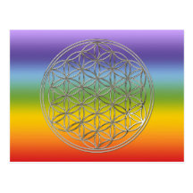 Fleur de la vie/Flower Of LIFE | chakren silver Cartes Postales