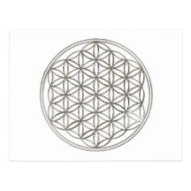 Fleur de la vie/Flower Of LIFE | plus silver big Cartes Postales