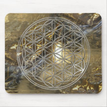 Fleur de la vie/Flower Of LIFE | plus silver plus  Tapis De Souris