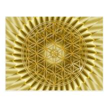 Fleur de la vie | petit d'or shine carte postale