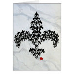 Fleur de lace fleur de lis card