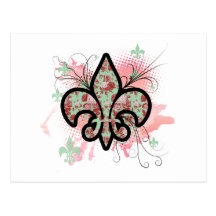 fleur de leis post card