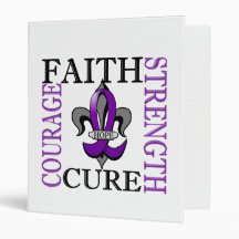 Fleur De Lis 3 Alzheimer's Disease 3 Ring Binders