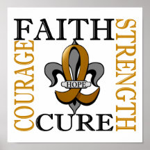 Fleur De Lis 3 Appendix Cancer Poster