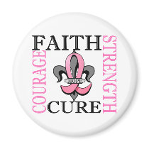 Fleur De Lis 3 Breast Cancer