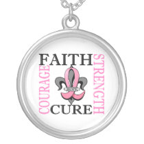 Fleur De Lis 3 Breast Cancer