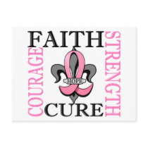 Fleur De Lis 3 Breast Cancer