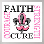Fleur De Lis 3 Breast Cancer