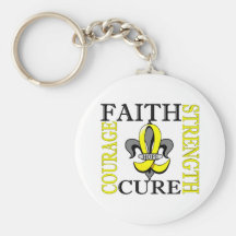 Fleur De Lis 3 Endometriosis Keychains