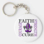 Fleur De Lis 3 Epilepsy Keychain