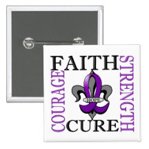 Fleur De Lis 3 Epilepsy Pinback Buttons